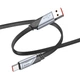 Кабель Hoco U119 Machine USB — Type-C 5A 1.2 м у текстильній оплетці чорний - зображення 2
