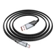 Кабель Hoco U119 Machine USB — Type-C 5A 1.2 м у текстильній оплетці чорний - зображення 3