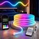 Світлодіодна неонова стрічка з пультом Led Neon Rope Light 5м з керуванням через додаток від USB - зображення 3
