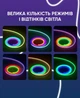 Світлодіодна неонова стрічка з пультом Led Neon Rope Light 5м з керуванням через додаток від USB - зображення 5