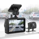 Відеореєстратор Hoco DV3 2,45-inch IPS+Камера Заднього Виду Чорний - изображение 1