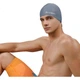 Плавательная шапочка TOSWIM для мужчин и женщин, не сдавливающая длинные волосы, водонепроницаемая, с защитой ушей, силиконовая, цвет Ink Fish Black, большие размеры. - изображение 2
