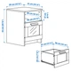 Тумбочка біля ліжка, сіра, 39x41 см IKEA BRIMNES 405.982.57 - зображення 4
