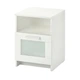 Тумбочка біля ліжка, біла, 39x41x53 см IKEA BRIMNES 102.349.42 - зображення 1