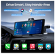 Автомобильный экран Tecxerllon 10.26" Wireless CarPlay и Android Auto, видеорегистратор 4K, HD камера заднего вида, Bluetooth 5.0 - изображение 5