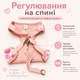 Шлейка-жилет для собак и котов размер M, розовая с сердечками - изображение 3