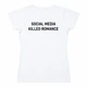 Женская приталенная футболка "SOCIAL MEDIA KILLED ROMANCE" 2XL - изображение 1
