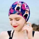 Купальная шапочка для плавания Barbie Fashion с принтом и длинными волосами, защищающая уши. Женский купальник из эластичной, удобной, быстросохнущей и дышащей ткани. - изображение 5