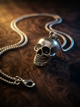 Кулон череп на цепочке SteelSkull unisex из медицинской стали - изображение 1