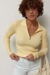 Трикотажна кофта-поло на блискавці LR0339r желтый ONE SIZE - изображение 3