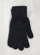 Шерстяные мужские перчатки одинарные L-XL чёрные (5-25) - изображение 2