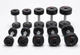 Комплект гантель (5 пар) GMAX RD, 2-4-6-8-10 кг (гума), GM-RD-2-10-BK - зображення 1