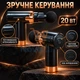 Аккумуляторный перкуссионный массажер, массажный пистолет, ручной массажер 20 Вт 4 насадки черный - изображение 2