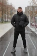 Зимовий комплект для чоловіків куртка Frost чорна штани з тринитки на флісі брендова барсетка і зручні рукавички бонусом/S - зображення 4