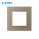Рамка 1-постовая LIVOLO, закалённое стекло, золотая матовая, 80×80 мм (VL-P7E-2AS06) - изображение 3