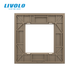 Рамка 1-постовая LIVOLO, закалённое стекло, золотая матовая, 80×80 мм (VL-P7E-2AS06) - изображение 4