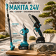 Набор аккумуляторных садовых инструментов Makita 3в1 24 В пила DUC155HN цепная мини-пила с автоматической смазкой секатор DUP365 телескопическая штанга 2,6 м высотная обрезка деревьев веток кустов комплект с АКБ зарядным устройством - изображение 1