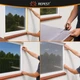 Захисна антимоскітна сітка на вікно Repest 160x130 см з липучкою 5 м Біла для вентиляції приміщення та захисту від комах - зображення 3