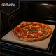 Камень кордиеритовый для выпечки пиццы Ruhhy 38х36 см с бамбуковой доской-лопаткой набор для духовки и гриля Натуральный - изображение 2