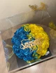 Патріотичний букет з атласних стрічок ручної роботи Захиснику України - зображення 3
