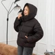 Зимовий жіночий пуховик UF-Fashion 1135-BM S коричневий - зображення 8
