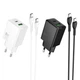 Мережевий зарядний пристрій Hoco N71 USB A + USB C QC3.0 3A 30W + кабель USB C White (6942007670944) - зображення 5