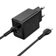 Сетевое зарядное устройство Hoco N71 USB A + USB C QC3.0 3A 30W + кабель USB C Black (6942007670937) - изображение 2