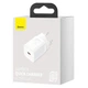 Мережевий зарядний пристрій Baseus Super Si Quick Charger 1C 25W EU White - зображення 2