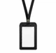 Шкіряний бейдж-холдер для ID-картки з ремінцем Grande Pelle 31411006 Black Crazy - зображення 1