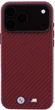 Etui BMW M Carbon Metal Logo MagSafe do Apple iPhone 17 Pro/18 Pro Burgundy (BMHMP18L26SWPCILR) - obraz 3