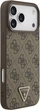 Etui Guess Leather 4G Triangle Strass MagSafe do Apple iPhone 17 Pro Max/18 Pro Max Brown (GUHMP18XP4TDPW) - obraz 4