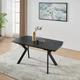 Стол раскладной NOREEN CERAMIC 140(200)х80 керамика 12 мм, чёрный - изображение 7
