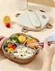Ланч-бокс WORTHBUY, нержавеющая сталь 304, 4 отделения + чашка + сумка - изображение 2