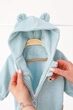 Детский комплект (кофта з капюшоном + штани) MagBaby Luna велюровый 62 см Мятный - изображение 5