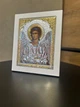 Икона серебряная с позолотой Ангел-Хранитель на белом дереве Ekklesia 6702/2W (13 x 15,5 см) - изображение 1