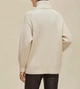 Кардиган з логотипом HERMES Blouson details Cuir Cardigan virgin wool Розмір S Молочний - зображення 3