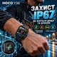 Спортивний смарт-годинник із дзвінками, фітнес-годинник 1.72 дюйма, розумний годинник Bluetooth 5.3 IP67 - зображення 4