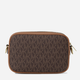 Сумка кросс-боди через плечо женская маленькая Michael Kors Jet Set Small Signature Logo Camera Crossbody Коричневая (199125032000) - изображение 3