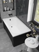 Ванна акриловая Helmken Edelva 140x70 см (D343585S12) комплект 2 в 1: прямоугольная ванна, Черный подголовник - изображение 9