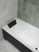 Ванна акриловая Helmken Edelva 140x70 см (D343585S12) комплект 2 в 1: прямоугольная ванна, Черный подголовник - изображение 14