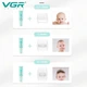 Машинка для стрижки дітей та немовлят VGR V-151 Baby — акумуляторна, з функцією збору волосся, безшумна, IPX7, 3 насадки (11065) - зображення 4
