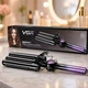 Плойка потрійна VGR V-590 PURPLE, 130 Вт, 140–200°C — керамічне покриття, LED-дисплей, 5 температурних режимів для створення хвиль та локонів (М6406) - зображення 4