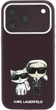 Etui Karl Lagerfeld Smooth Karl & Choupette Bodies Sketch MagSafe do iPhone 18 Pro / 17 Pro burgundowe (KF003187) - obraz 3