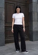 Женские леггинсы Staff черные на флисе спортивные Staff pat black fleece XS (403311) - изображение 1