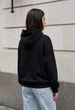 Женское худи Стаф черное оверсайз на флисе базовое Staff ti black oversize fleece XS (403325) - изображение 2