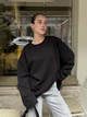 Женский лонгслив черный со стразами на спине в форме крыльев SWEET ANGEL Oversize (404110) - изображение 6