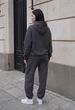 Спортивный костюм женский Стафф темно-серый оверсайз на флисе базовый Staff sem dark gray oversize fleece XS (403936) - изображение 2