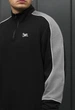 Мужская олимпийка стаф чёрная и серая оверсайз с логотипом на флисе Staff black & gray logo oversize fleece XXL (404246) - изображение 3