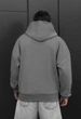 Худи мужское стаф серое оверсайз на флисе с надписью belief Staff gray belief oversize fleece XS (404173) - изображение 2