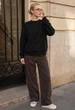 Жіночий Світшот Стаф Чорний Однотонний З Логотипом Оверсайз На Флісі Staff Lay Black Logo Oversize Fleece XS (403327) - зображення 4